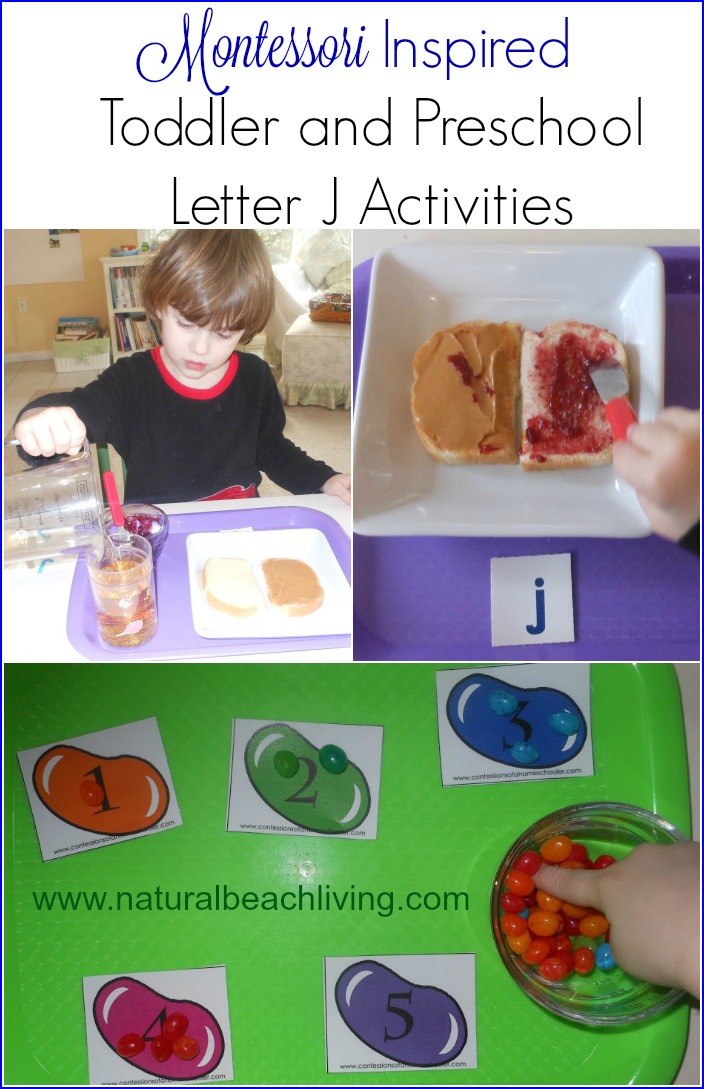 Fun Montessori Inspired Toddler and Preschool Letter J Activities, Practical Life skills, sensory play, fine motor skills, and hands on learning at its BEST