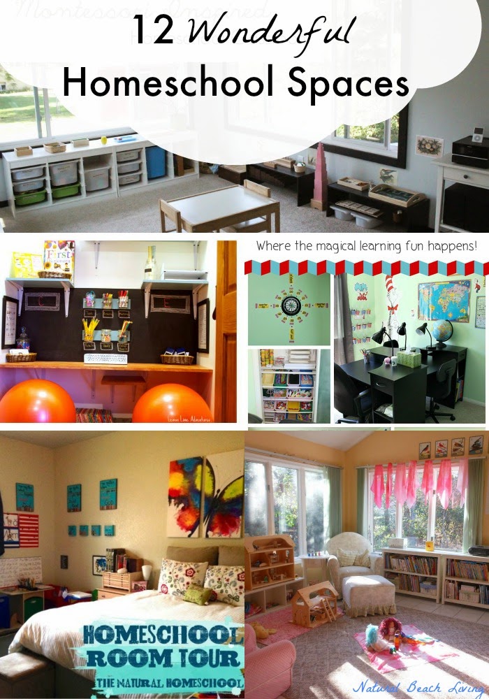 Tour 12 Fabulous Homeschool Rooms, Montessori , Waldorf, Hands on learning, Super cool ideas and inspirational kid spaces. 