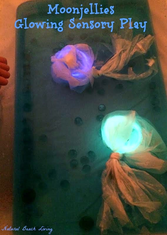 Five in a row sensory play, Night of the Moonjellies, Jelly fish sensory play and unit study that is AWESOME!!! Classic book and Activities