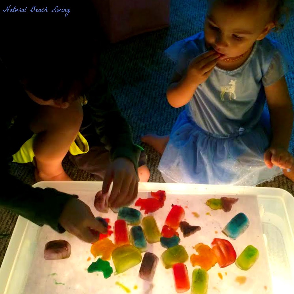 Continents, Montessori Inspired Homemade sensory play with light table and Montessori cards, perfect for Continent study www.naturalbeachliving.com