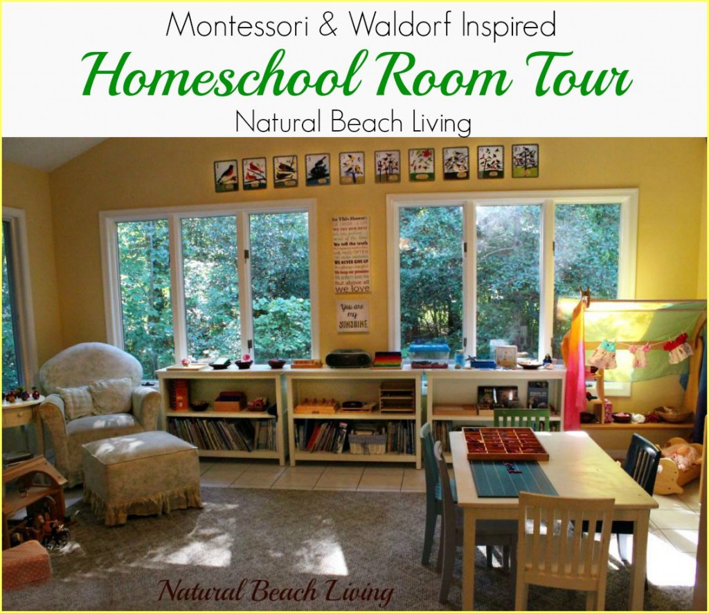 Montessori & Waldorf Inspired Homeschool Room full of natural materials to explore and discover all day. THE BEST WAY TO LEARN & PLAY, Natural Beach Living