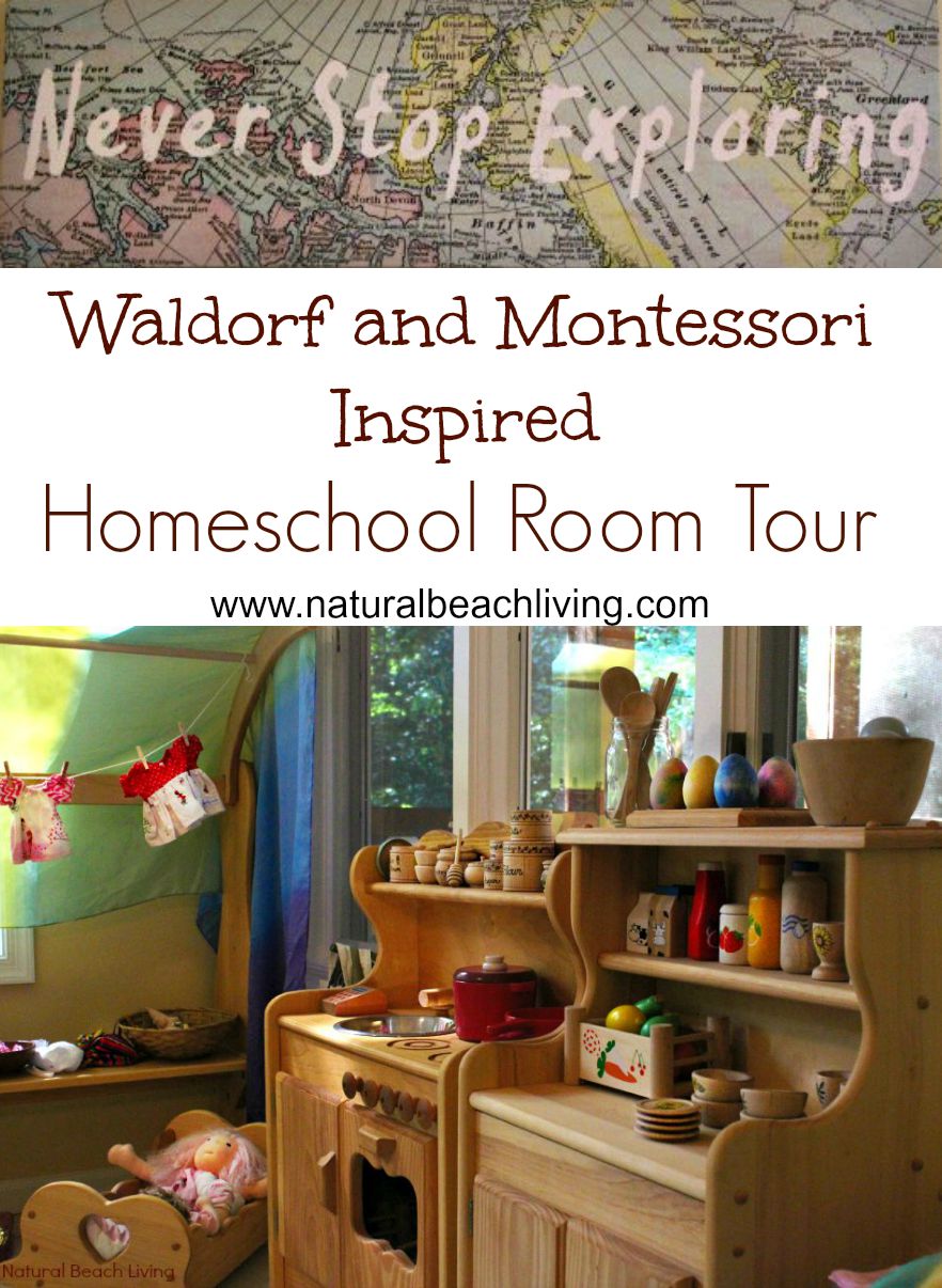 Waldorf and Montessori homeschool room