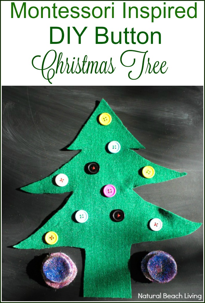 Montessori DIY Button Christmas Tree