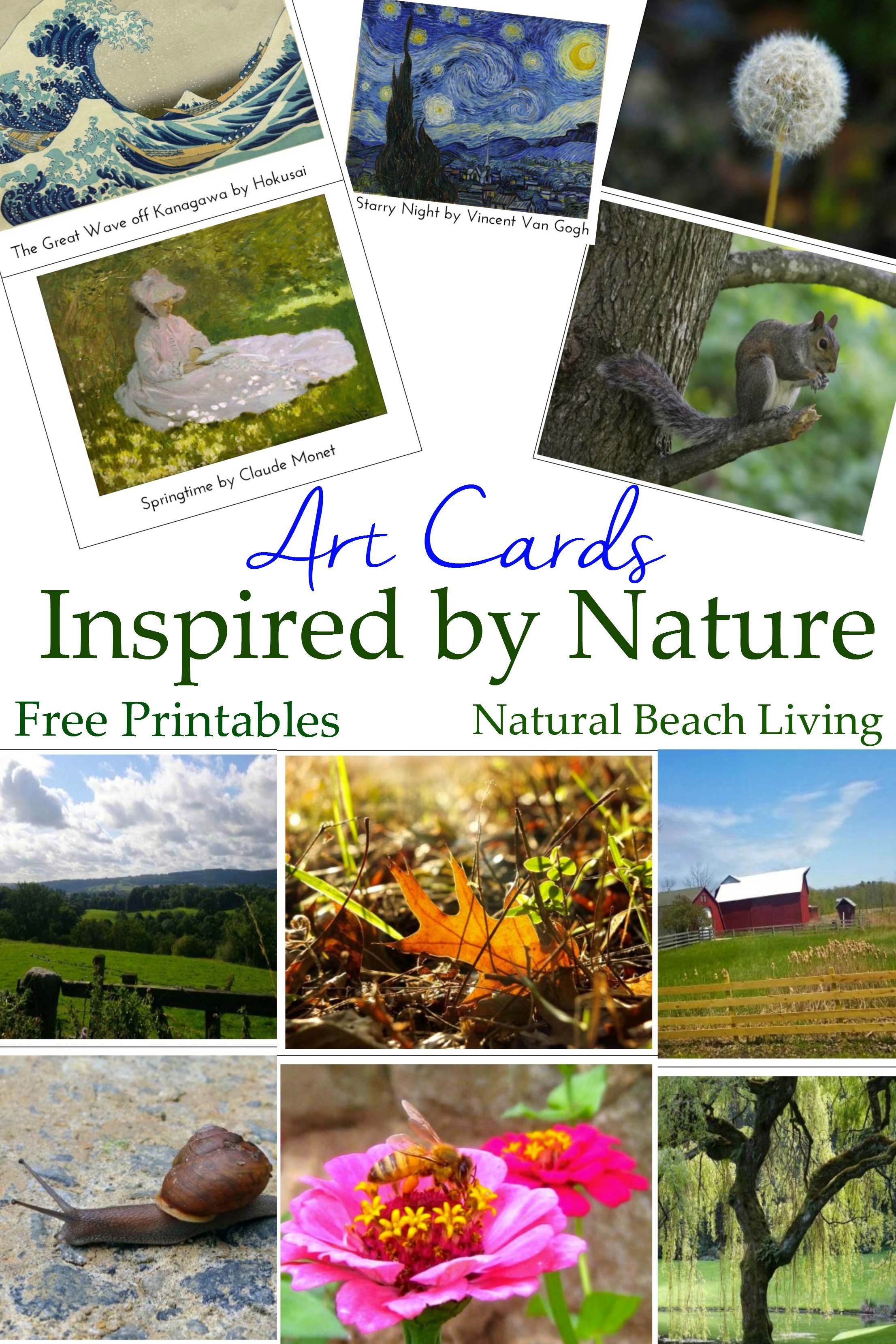 Montessori Art and Nature with Kids (Free Printables)