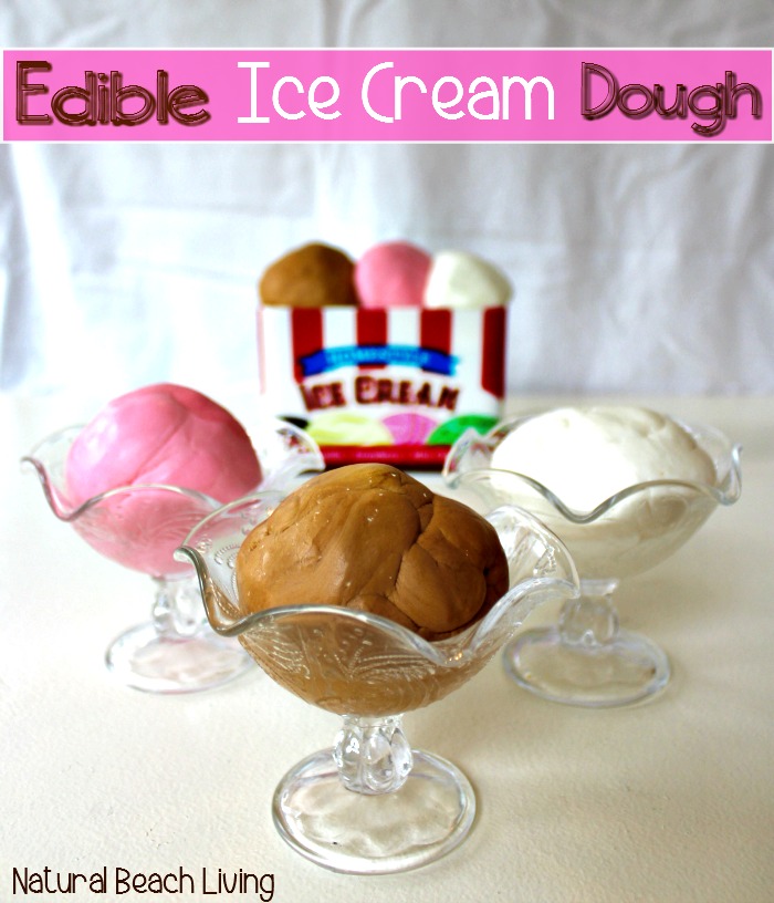 Amazing and Easy to make 2/3 ingredient recipe for 100% Edible Ice Cream Dough, A perfect multi-sensory experience for a fun sensory play 