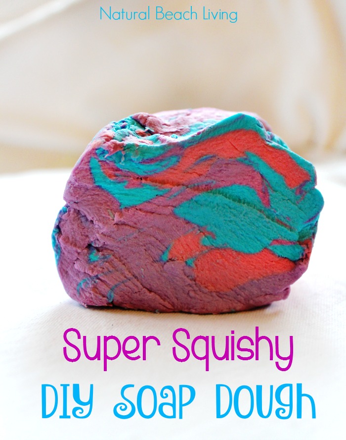 Super Squishy DIY Soap Dough Recipe, Fun Sensory Play, Great Homemade Soap, A Perfect DIY Gift Idea, Kids love this colorful soap sensory experience 