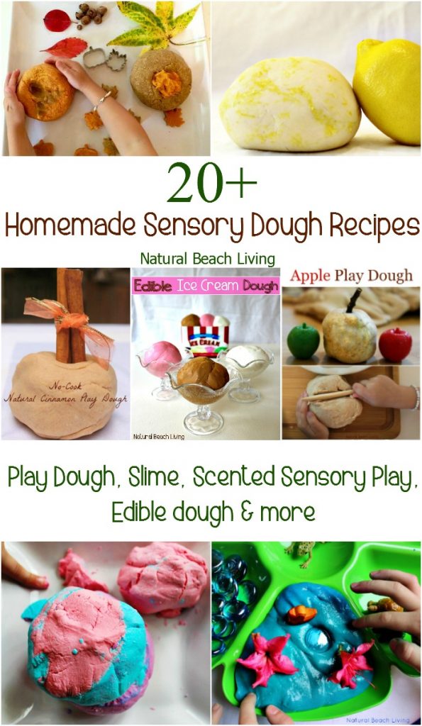 20+ Homemade Sensory Dough Recipes, Scented play dough, glow dough, Edible dough, Slime, DIY Sensory play, perfect for themed learning and fine motor skills