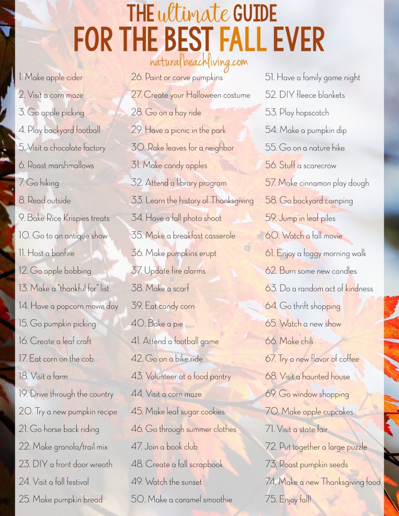 The Ultimate Guide for the Best Fall Ever, Awesome Fall Bucket List for Family Fun, Autumn Bucket List, Outdoor Activities, Apple Recipes, Pumpkin ideas, Fall crafts, This Printable Fall List is GREAT! #fall #bucketlist