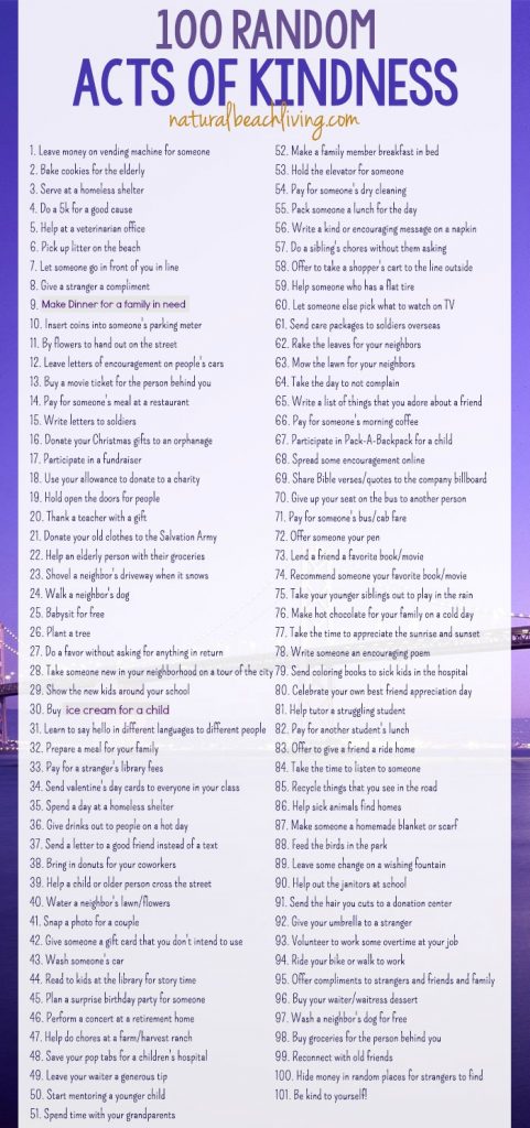 101 Best Random Acts of Kindness Ideas, Random acts of kindness Printable, Acts of Kindness Examples for Families, Acts of Kindness for Kids, Easy Ways to Show Kindness, Small acts of kindness ideas, Simple Acts of Kindness Ideas!