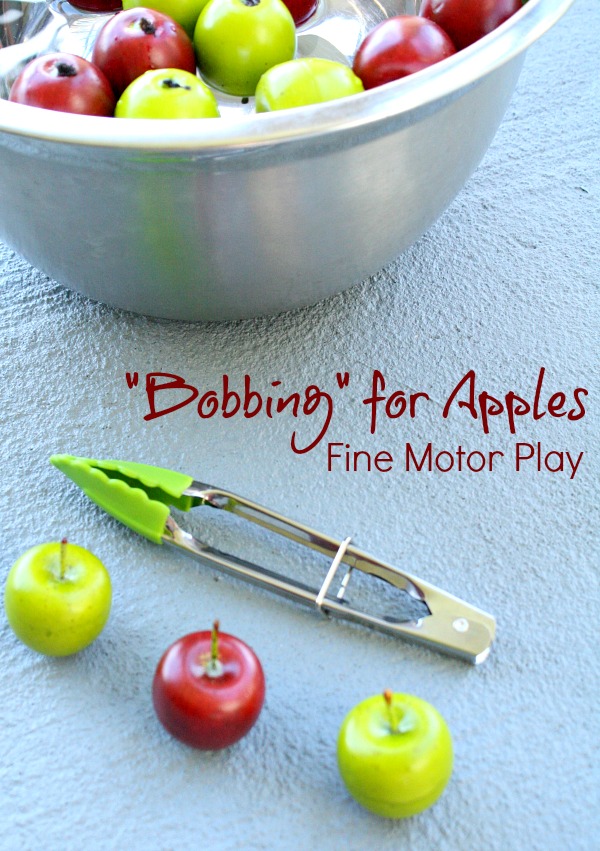 Bobbing-for-Apples-fine-motor-play-fall-activity-for-kids