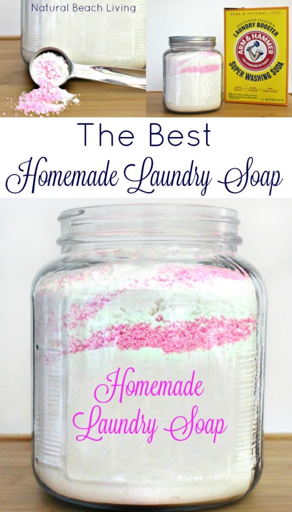 THE BEST Natural Homemade Laundry Soap, super affordable, extremely gentle on sensitive skin, HE washer safe, Easy to Make, Natural DIY Laundry Detergent