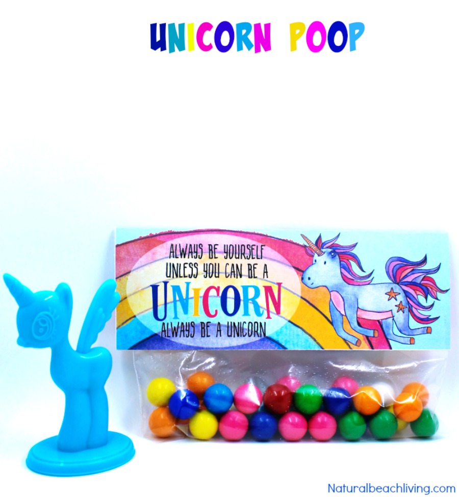 Unicorn Treat Bags that Make the Perfect Gift Ideas, Unicorn Poop, Unicorn Party Favors, Unicorn Fur, Unicorn goodie bag ideas, Valentine's Day Printables