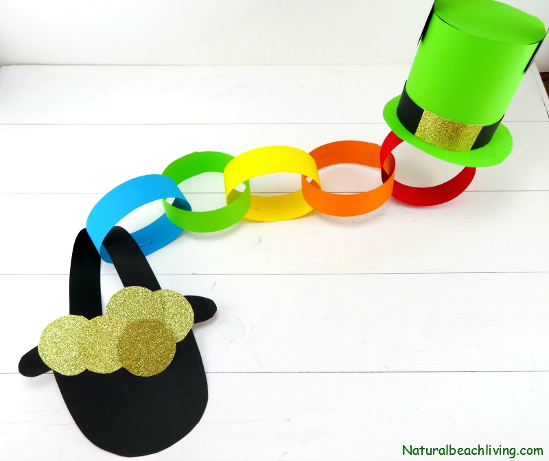 den bedste regnbue Pot af guld håndværk ide til St Patrick 's Day, DIY St. Patrick' s Day håndværk, dekoration, regnbue håndværk til børn og voksne, perfekt! 