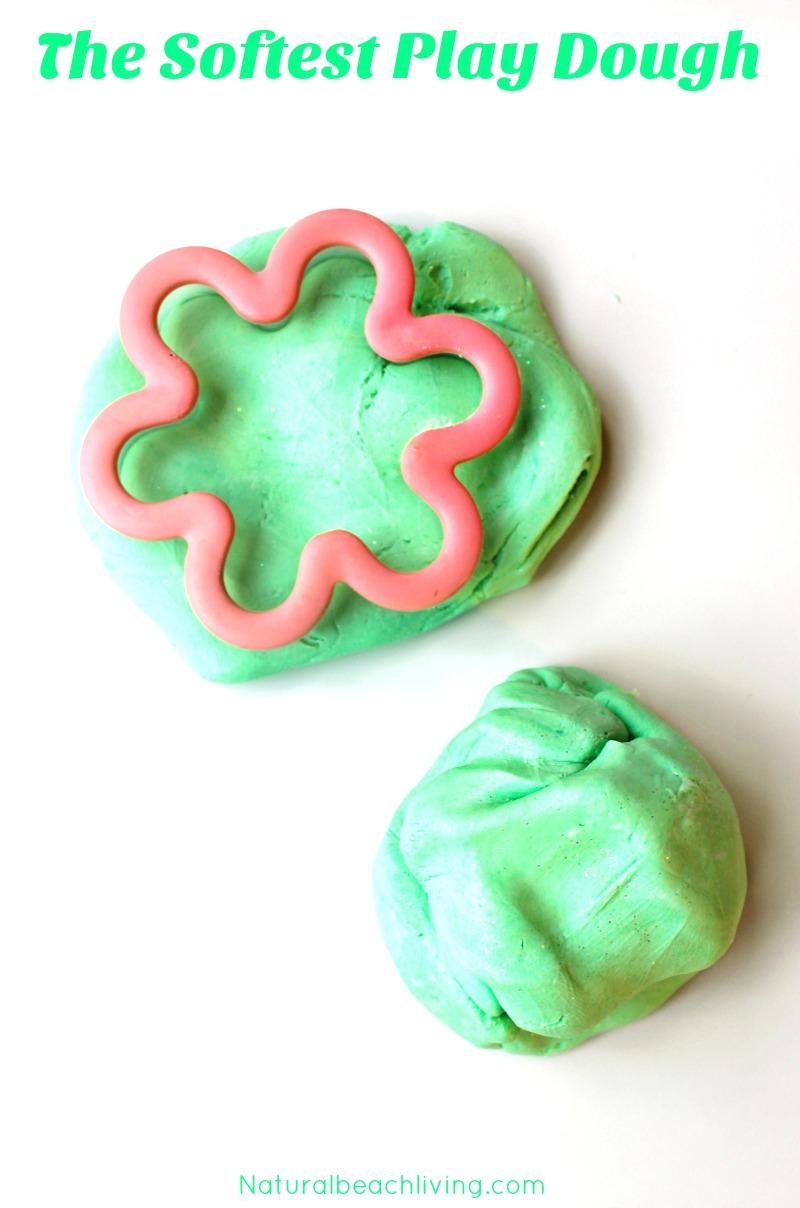 The Easiest and softest 2 ingredient PLAY DOUGH RECIPE, The Best Green Apple Scented Play Dough Recipe, Super Soft Play Dough, Conditioner Play Dough
