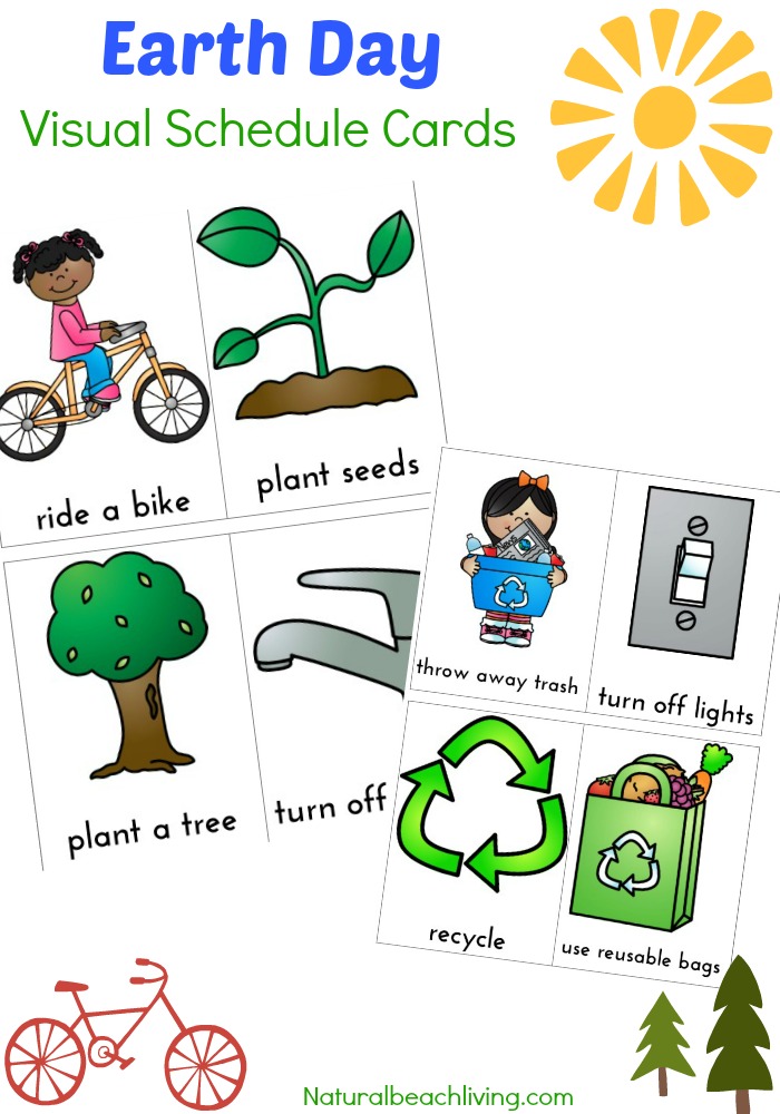 Earth Day Visual Schedule Printable