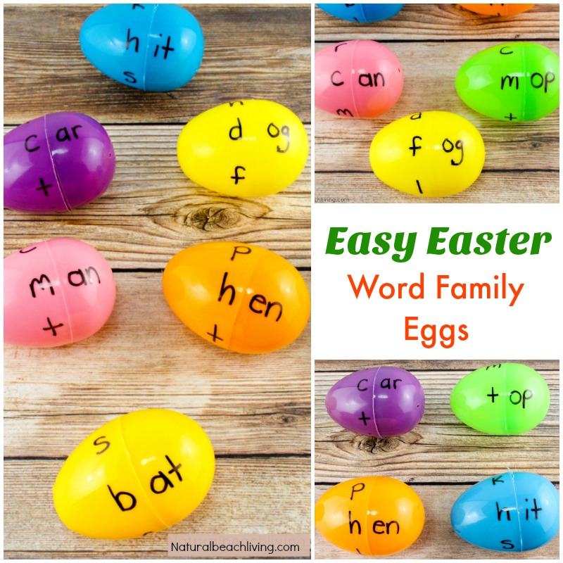 Easter Egg Word Family Activities for Kindergarten