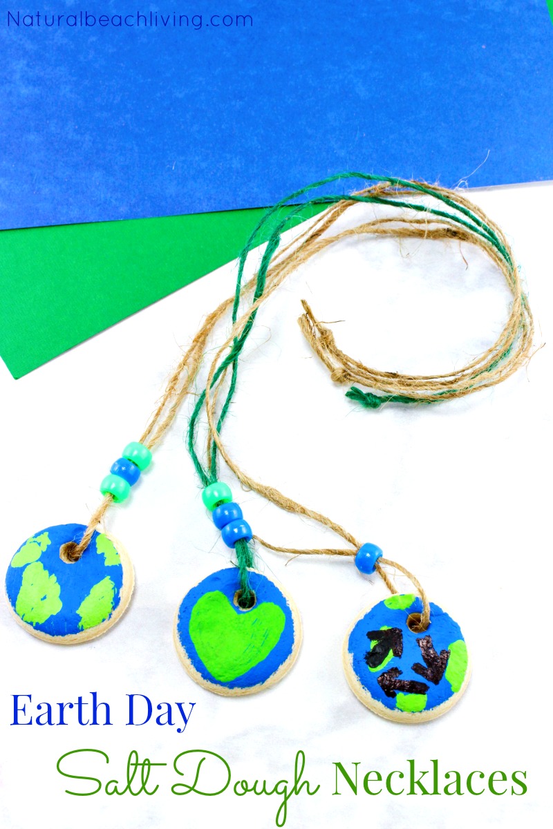 This is the best salt dough recipe ever and it couldn't be any easier! Make Salt Dough Necklaces and Ornaments for Mother's Day. An Easy Handmade gift idea for kids, Use this for a Mother's Day Art Project or Process Art activity for preschoolers. 