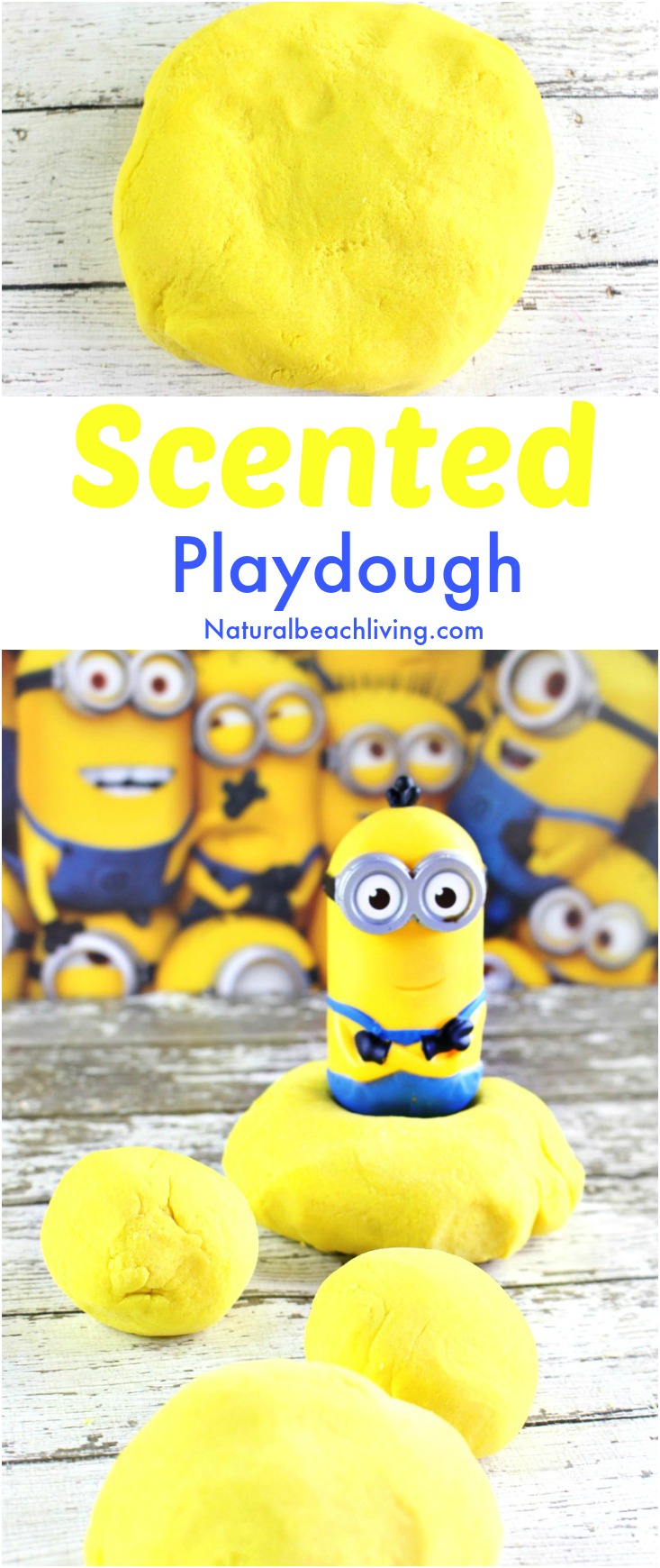 Amazing Playdough Recipe for Kids, Super Fun Minions Play Dough, Banana Scented Playdough, Easy Cooked playdough for kids sensory play, Despicable Me