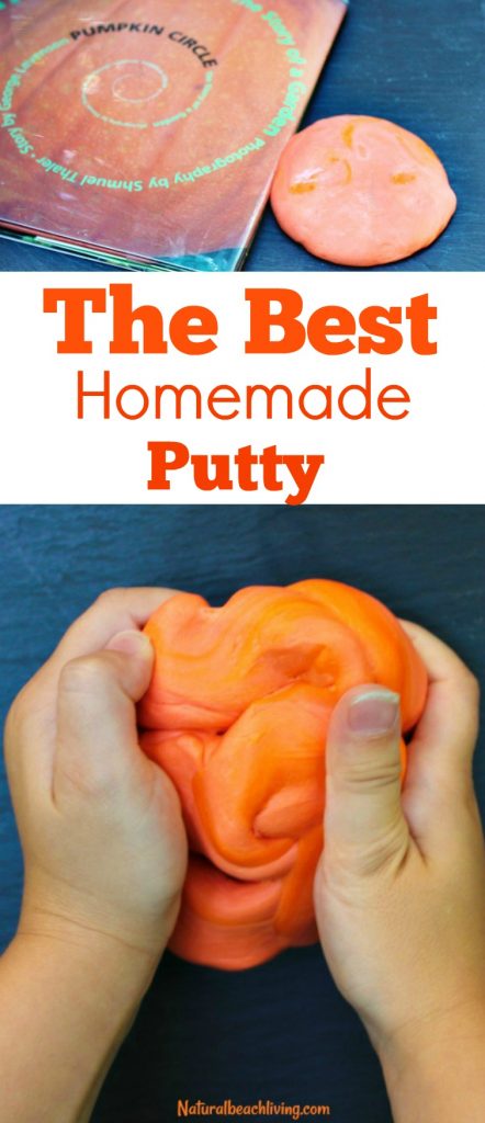 The Best DIY Putty for Halloween, Halloween Putty Recipe, make your own Stress putty, This makes a great Therapy putty and sensory play for the Fall, Halloween sensory Play 