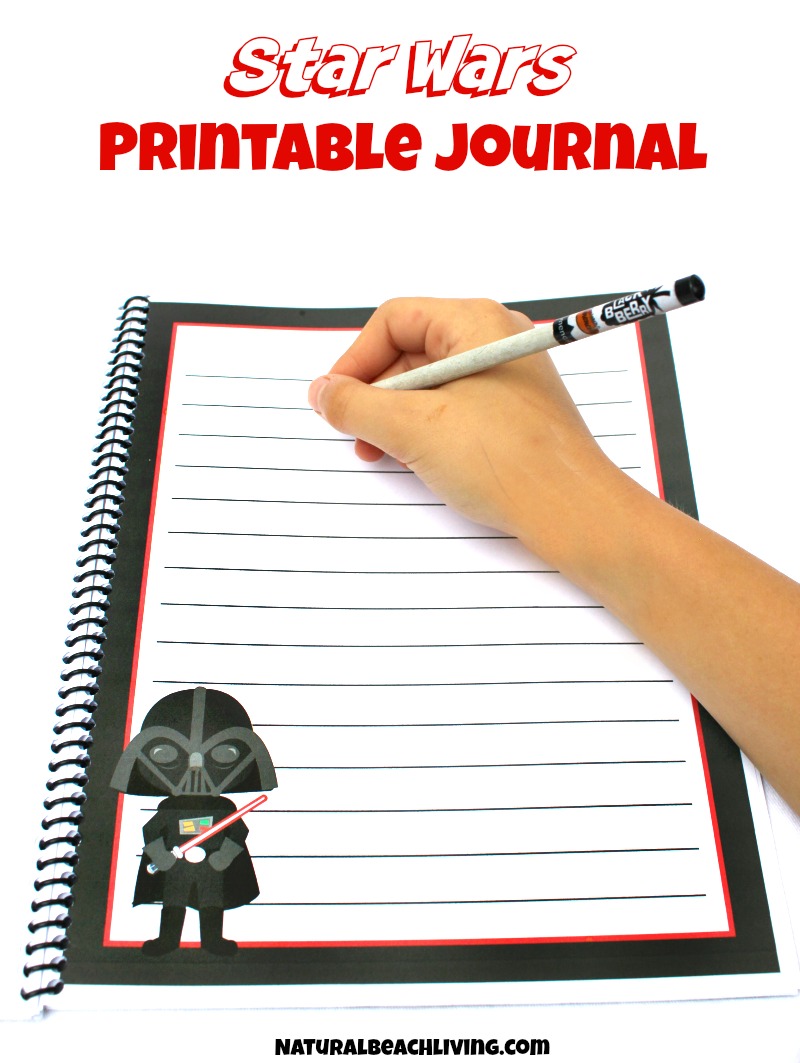 Free Star Wars Printables Journal for Kids, Star Wars Fans love these writing pages, free printables for kids, Journaling, handwriting, and drawing fun 