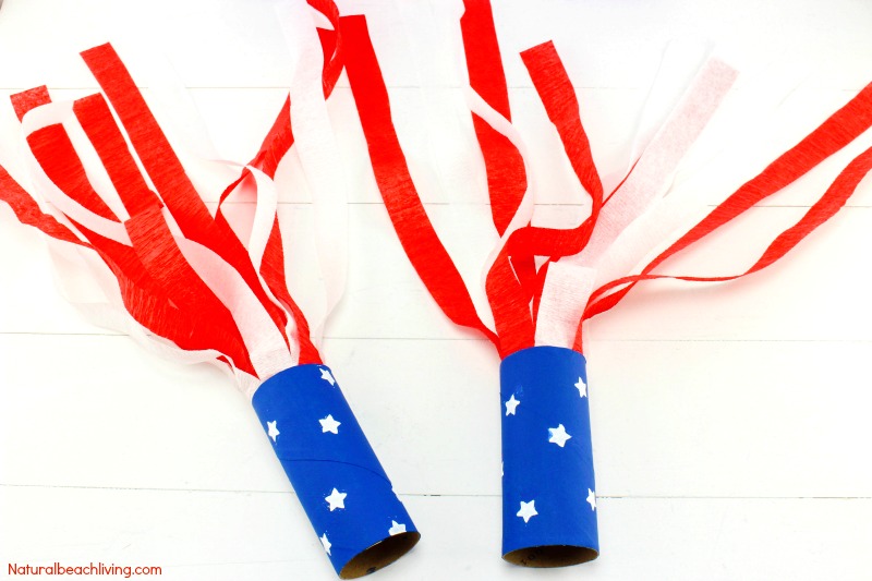 4th of July Crafts for Kids, You'll LOVE this Patriotic Craft Blower, It's a cute Patriotic Craft Idea for Kids, Paper Tube Crafts are easy and cheap craft ideas for kids, These Summer crafts are a perfect party idea for kids, Have Fun with this July 4th Kids Craft idea for toddlers, preschoolers and school age children 