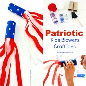 4th of July Craft Idea Patriotic Kids Blower - Natural Beach Living