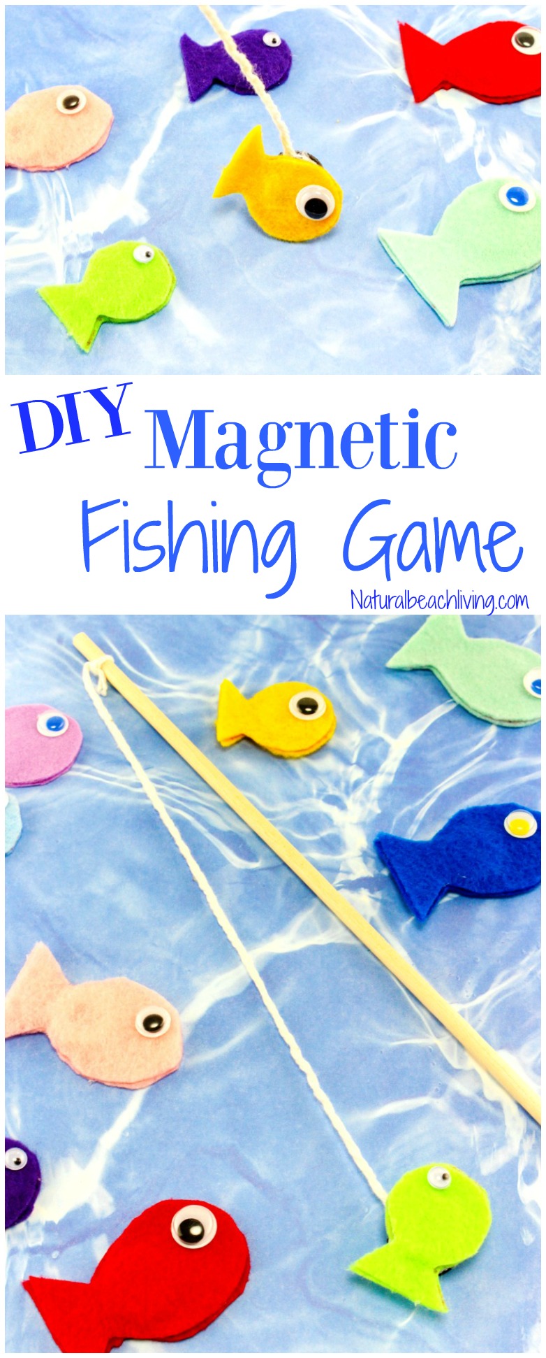 Awesome DIY fishing game. Perfect rainy day activity, letter f alphabet activity, This Magnetic Fish Game is fun and fabulous for kids to play, party ideas