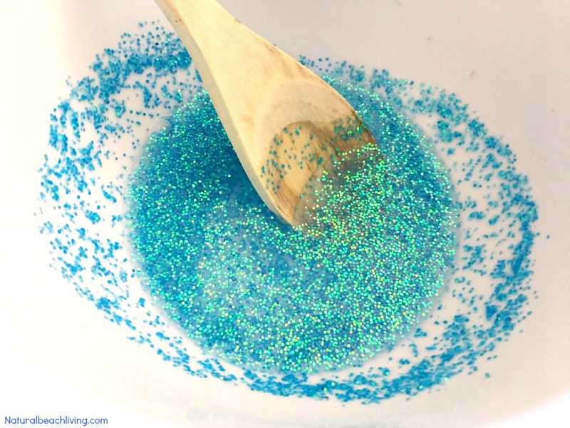 Ocean Theme Recipe for Slime, Jiggly Slime, Under The Sea Theme Activities, How to Make Slime, Perfect Glittery Slime Recipe for Kids, Ocean Activities