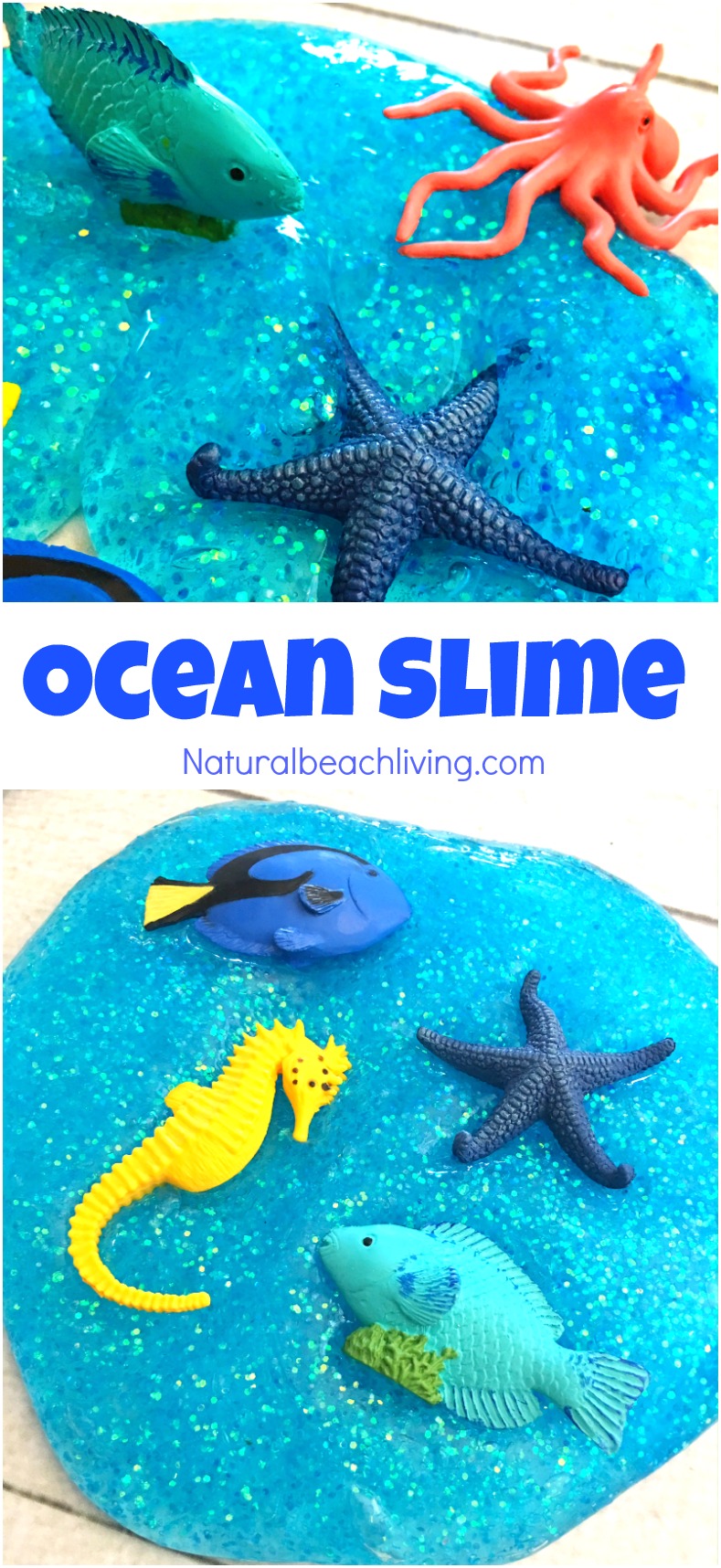 Best Ocean Theme Recipe for Slime, Ocean Slime Recipes, Jiggly Slime, Under the Sea Theme Activities, How to Make Slime, Perfect Glittery Slime Recipe for Kids, Ocean Activities #slimerecipe #slime