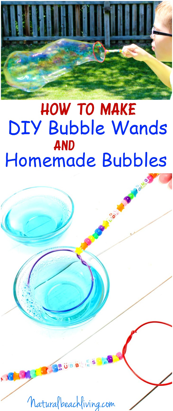 How to Make DIY Bubble Wands & Homemade Bubbles, These Easy DIY Wire Bubble Wands are a fun summer craft idea and Summer Activity for Kids, learn how to make bubbles with only 3 ingredients and The Best Homemade Bubble Wand Ideas your kids will love. 