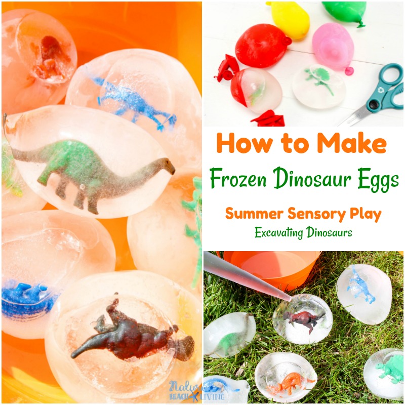 How to Make Frozen Dinosaur Eggs Kids Love, Excavating Dinosaurs, Dinosaur Activity, Dinosaur Theme, Dinosaur Science, Frozen Sensory Play, Summer ideas