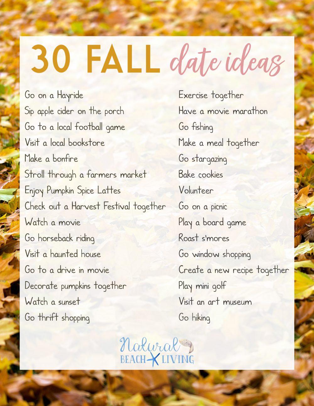 Fun Date Night Ideas For Fall Natural Beach Living