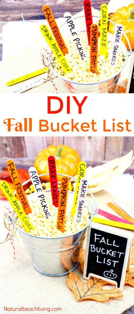 How to Make a DIY Fall Bucket List Kids Love, Fall Bucket List Ideas, Fall Crafts, Fall Bucket List for Families, Fall Bucket List for Kids and fun fall ideas that everyone will love. 
