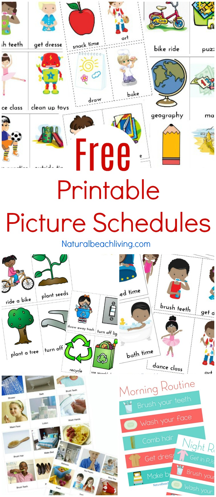 Visual Schedule, Free Printable Routine Schedules for home and daily routines help children with Autism and Anxiety, Autism Visual Schedule Printables for home and Picture Cards for children, Daily Schedule for Kids 