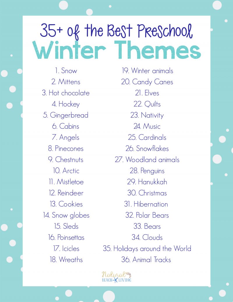 35+ Winter Preschool Themes and Lesson Plans - Natural Beach Living