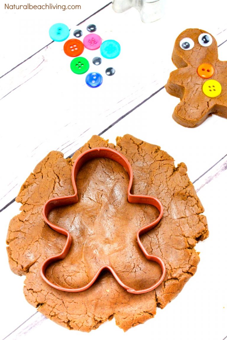Gingerbread Playdough Recipe - No Cook No Cream of Tartar Homemade ...