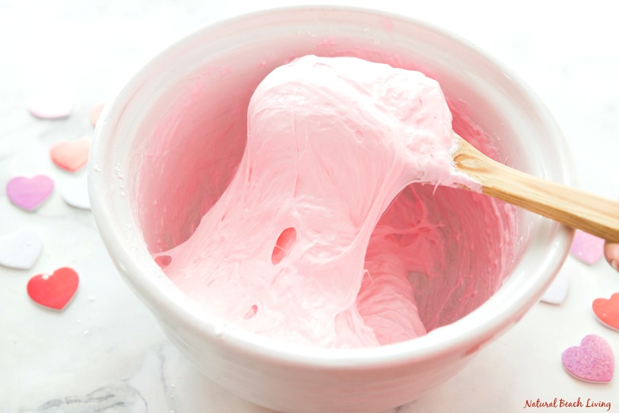 The Best Valentine's Day Fluffy Slime with free Valentine's Printables, Fluffy Slime, Slime Recipe with glue, Slime recipe without Borax, Best Slime Recipe, Homemade Slime, Slime, Slime Recipes, Fluffy Slime Recipe, Slime Recipe with Contact Solution, Easy Fluffy Slime Recipe, Fluffy Slime Videos, Valentine's Day Printables, Non Candy Valentine's, Free printables #Valentinesday #Slime #Fluffyslime #slimerecipe #slimerecipes #slimevideo