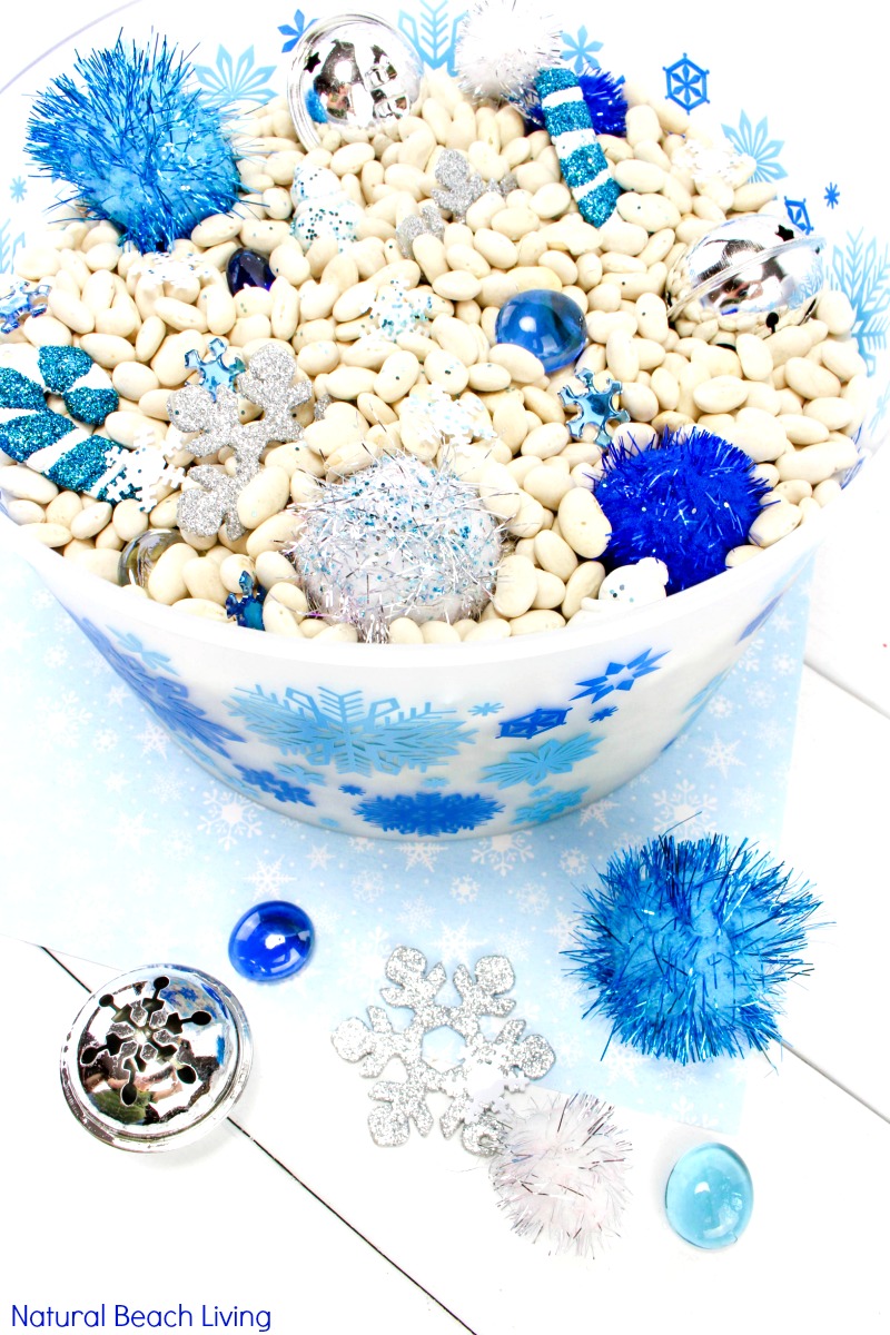 Easy Winter Sensory Bin for Toddlers and Preschoolers