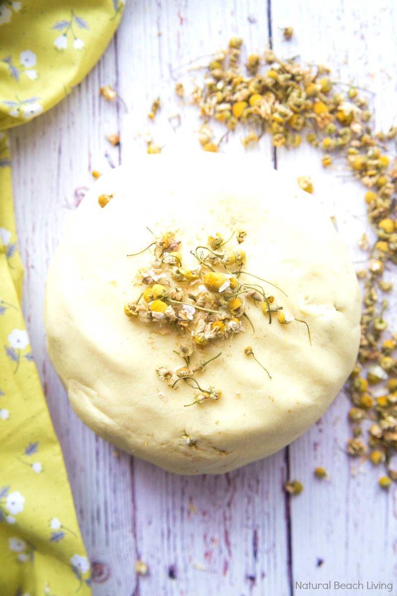 Natural Chamomile Playdough Recipe – Perfect No Cook Calming Play dough 