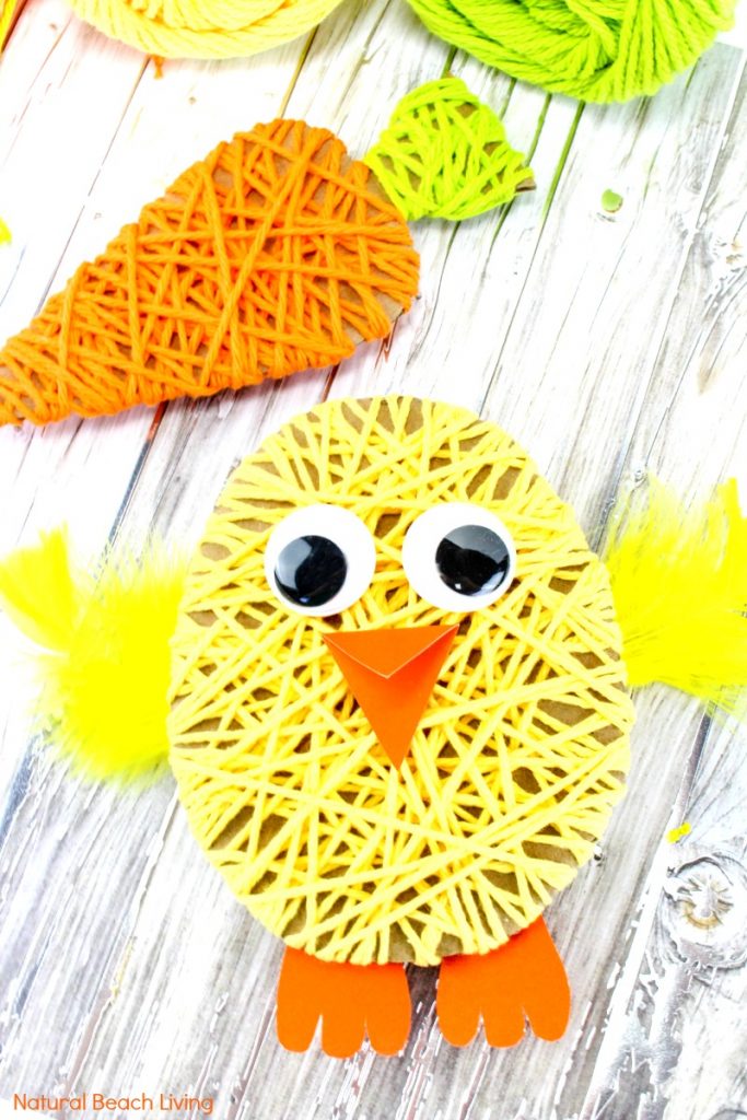 Easter Crafts for Kids, These Adorable Yarn Crafts for Preschoolers and toddlers are so CUTE! Plus, Easy Easter Crafts for Preschoolers are so much fun. Just add these to your Easter activities with a few simple supplies and you'll have a cute Easter craft Kids Love to Make #easter #easterbunny #eastereggs #eastercrafts