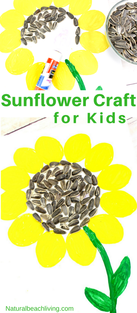 Easy Sunflower Art for Kids, Sunflower Crafts for Kids, Spring is here and this super cute sunflower art would be fun for your children to make! You just need a few items and your kids will be creating a sunflower craft perfect to display, Sunflower activities for Kids, This easy art and craft idea is perfect for any age.