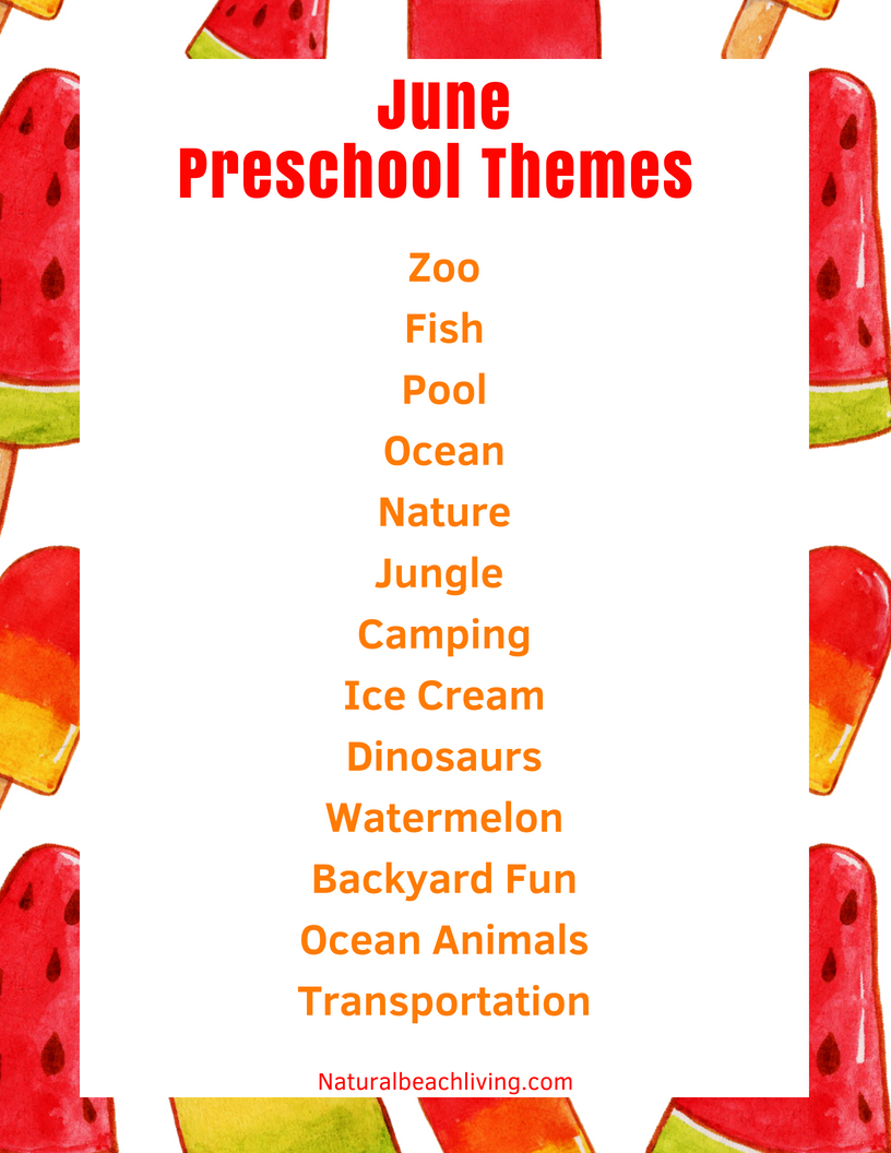 june preschool themes with lesson plans and activities natural beach living