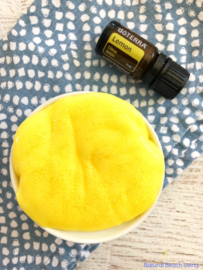 Lemon Essential Oil Slime Recipe