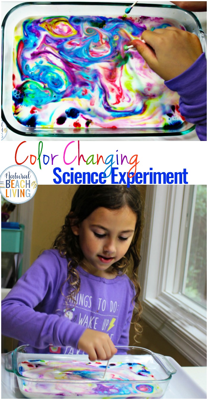 The Magic Milk Science Experiment is a fun and simple experiment for Kids of all ages. It's a great Science idea for preschoolers and Kindergarten as an introduction to learning Chemistry. This color changing milk experiment is guaranteed to become one of your favorite Science activities for preschoolers and kitchen science experiments. 