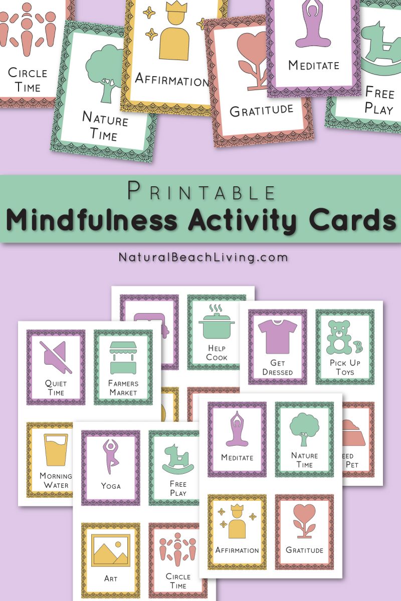 36 Printable Visual Schedule Pictures Mindfulness Routine Cards Natural Beach Living