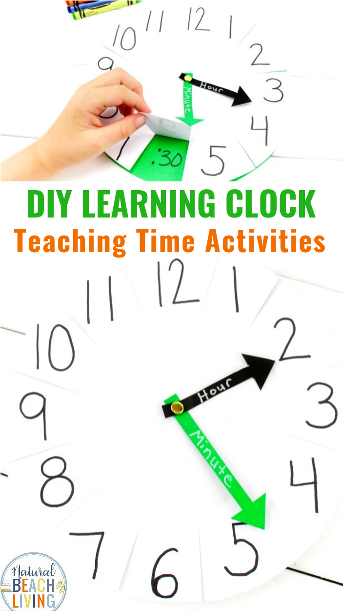 How to Make a Clock to Teach Time Natural Beach Living