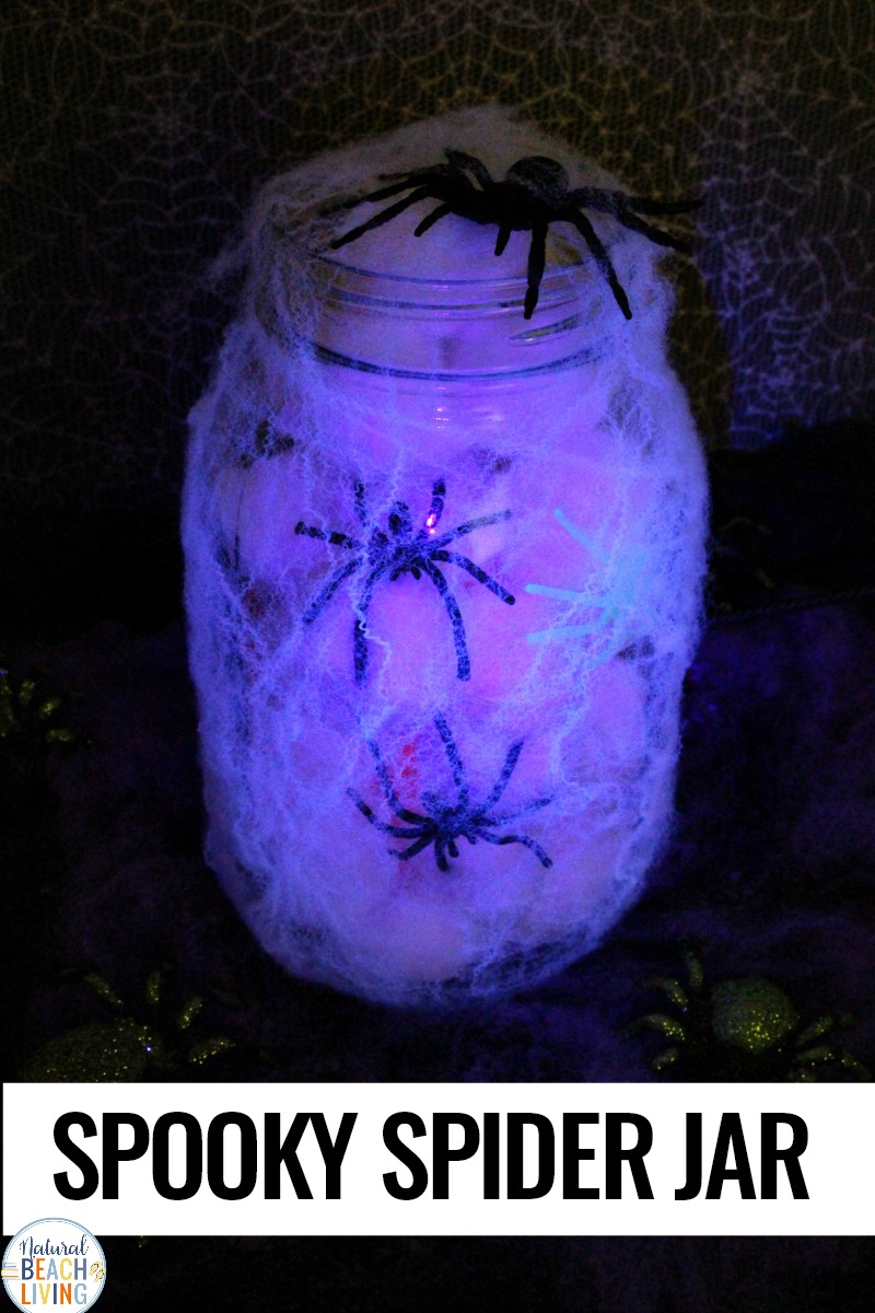 Spooky Spider Jar Mason Jar Crafts for Halloween