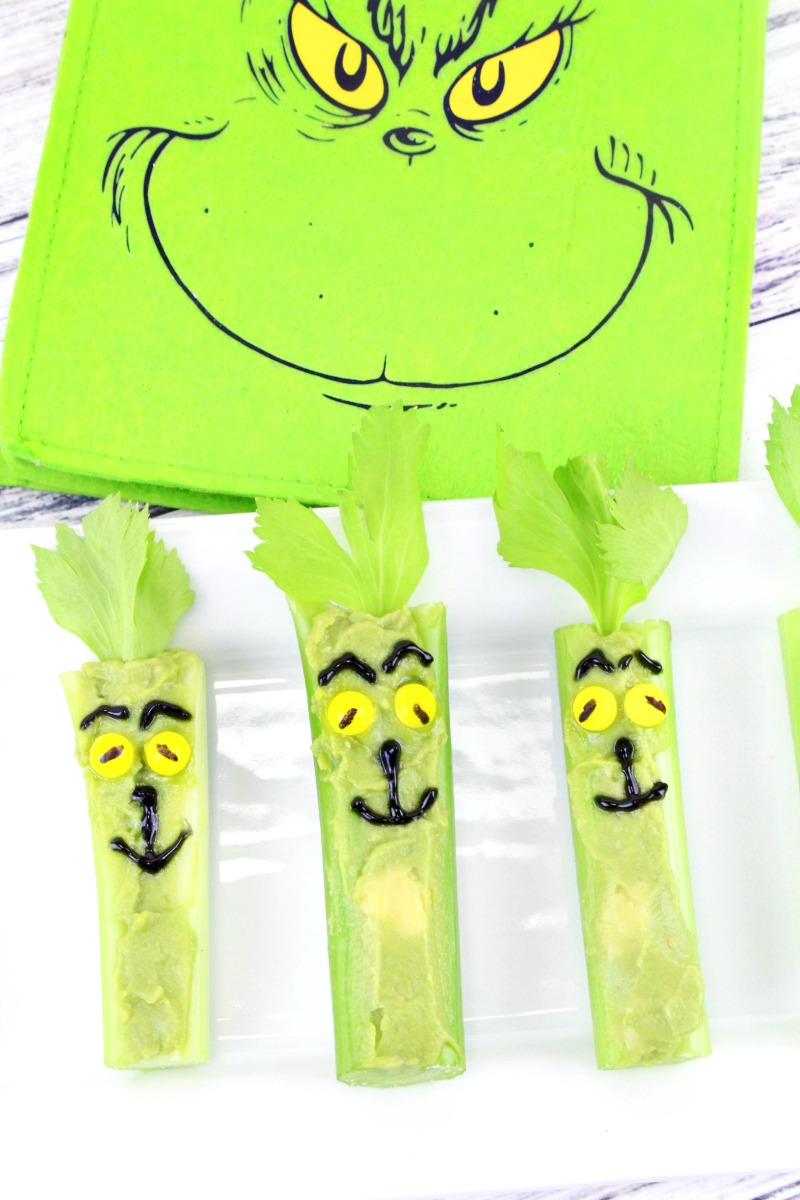 Healthy Grinch Snacks – Celery Snacks for Kids and Adults