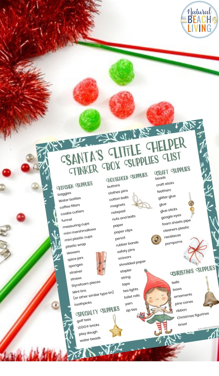 Santa’s STEM Activities for Kids with Free Printable
