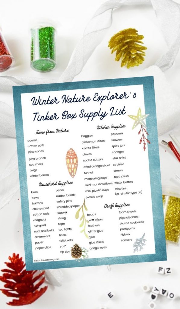 Winter Nature Explorer\'s Tinker Box Supply List